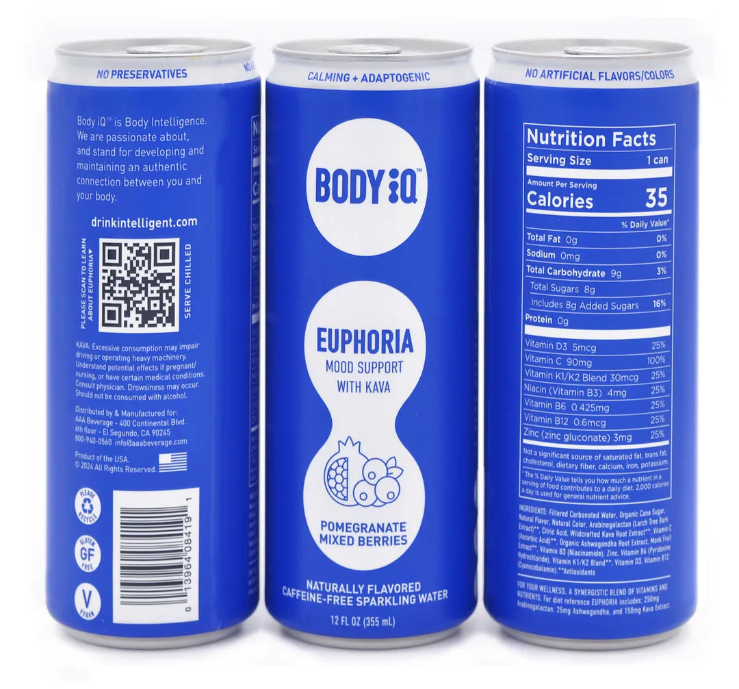 Euphoria Intelligent Sparkling Water w Kava - Variety Mix Online
