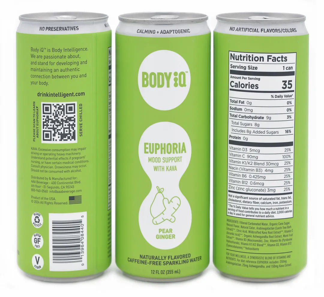 Euphoria Intelligent Sparkling Water w Kava - Variety Mix Online