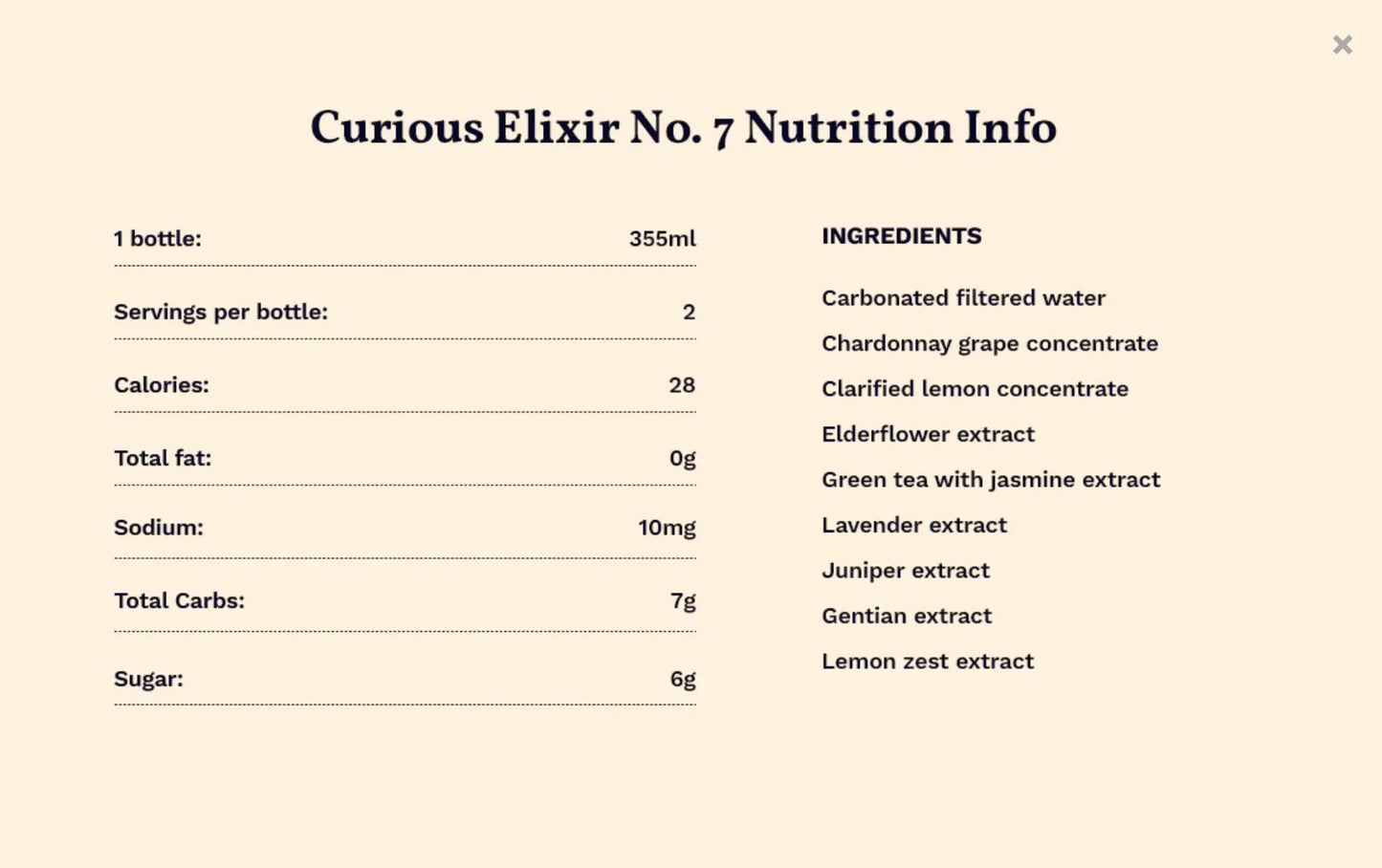 Curious Elixir No. 7 Booze-Free Cocktails
