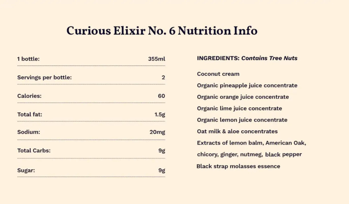 Curious Elixir No. 6 Booze-Free Cocktails