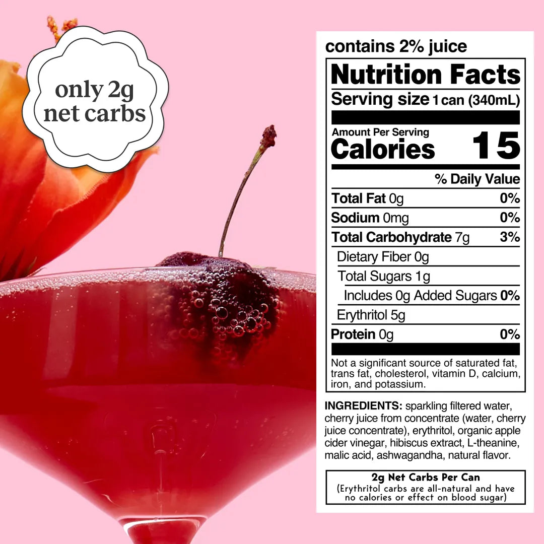 Sparkling Cherry Hibiscus Botanical Water 12-pack Online