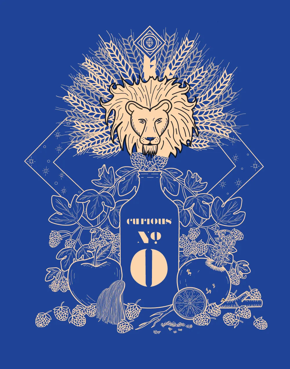 Curious Zero Lion's Mane Lager • Booze-Free Craft Brew Online