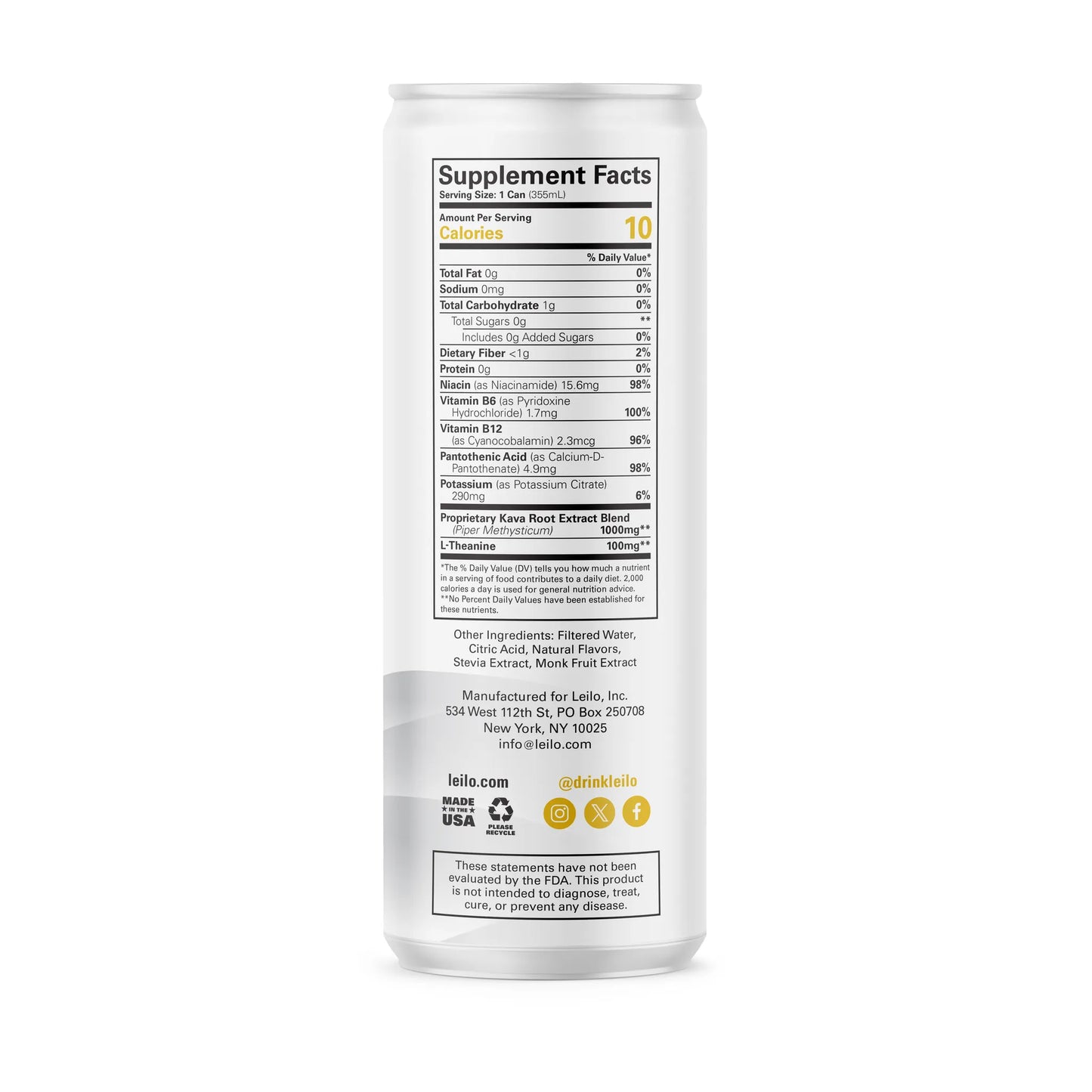 Leilo Kava - Pina Colada Sugar Free Mocktail *