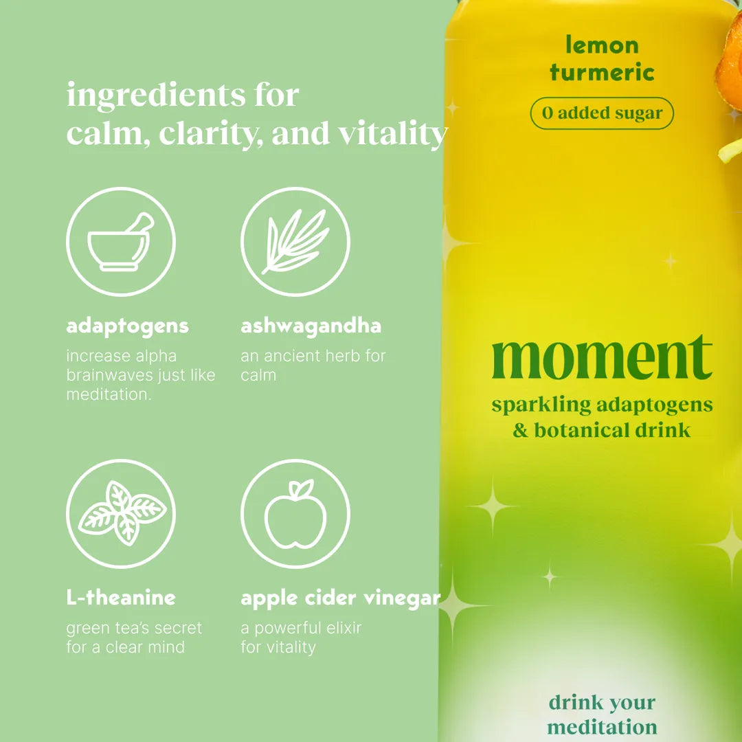 Sparkling Lemon Turmeric Botanical Water 12-pack Online