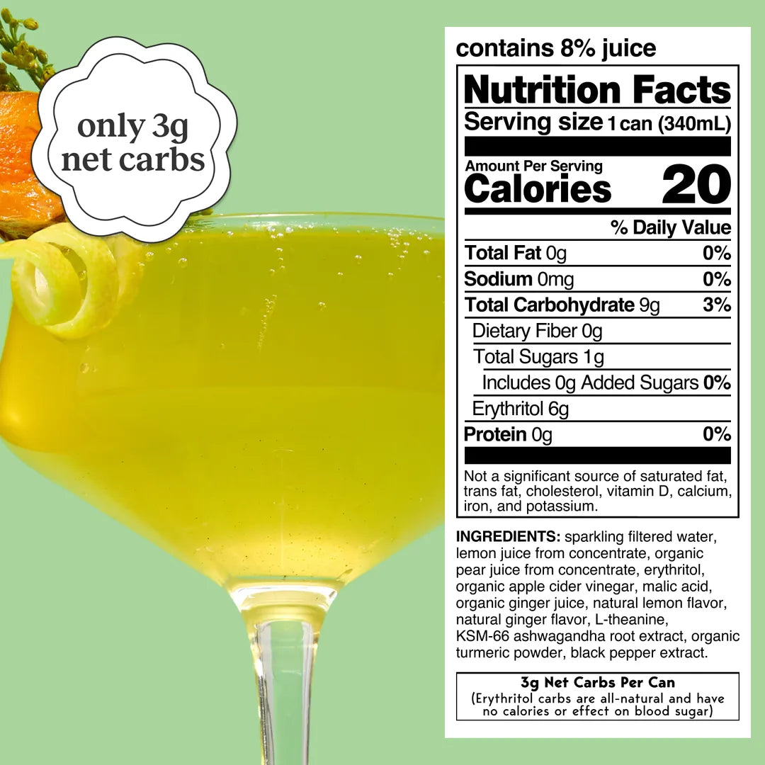 Sparkling Lemon Turmeric Botanical Water 12-pack Online