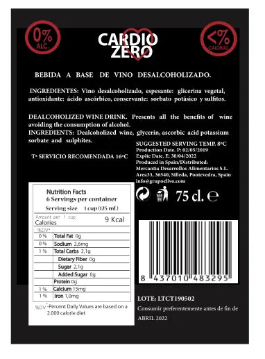 Cardio Zero Red Wine