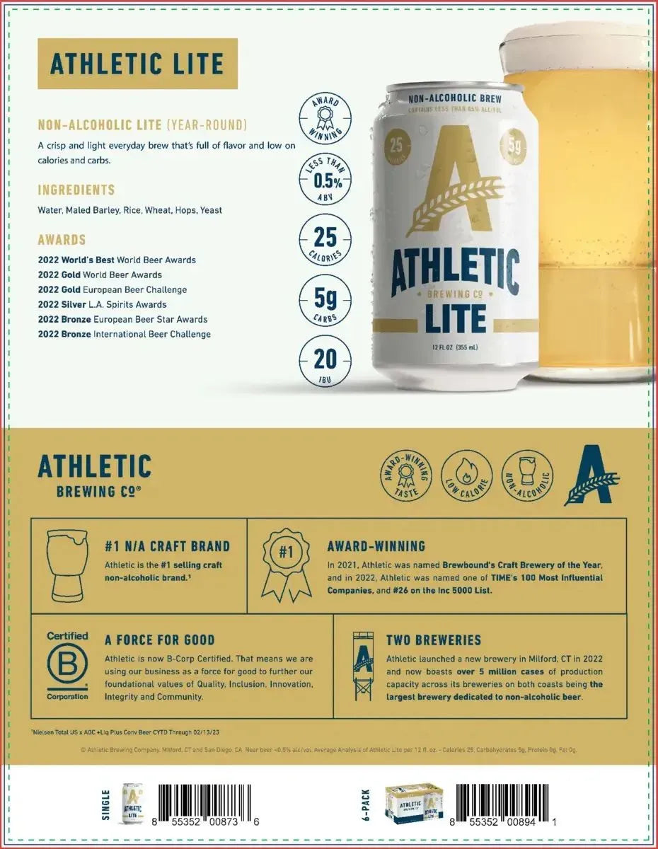 Lite Athletic Non-Alcoholic Beer Online