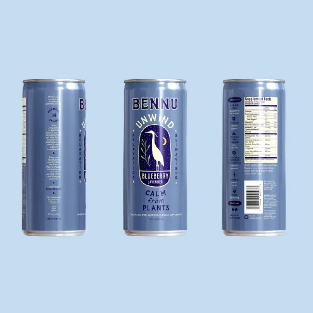 Bennu Unwind Blueberry Lavender 12oz- Kava Relaxation Online