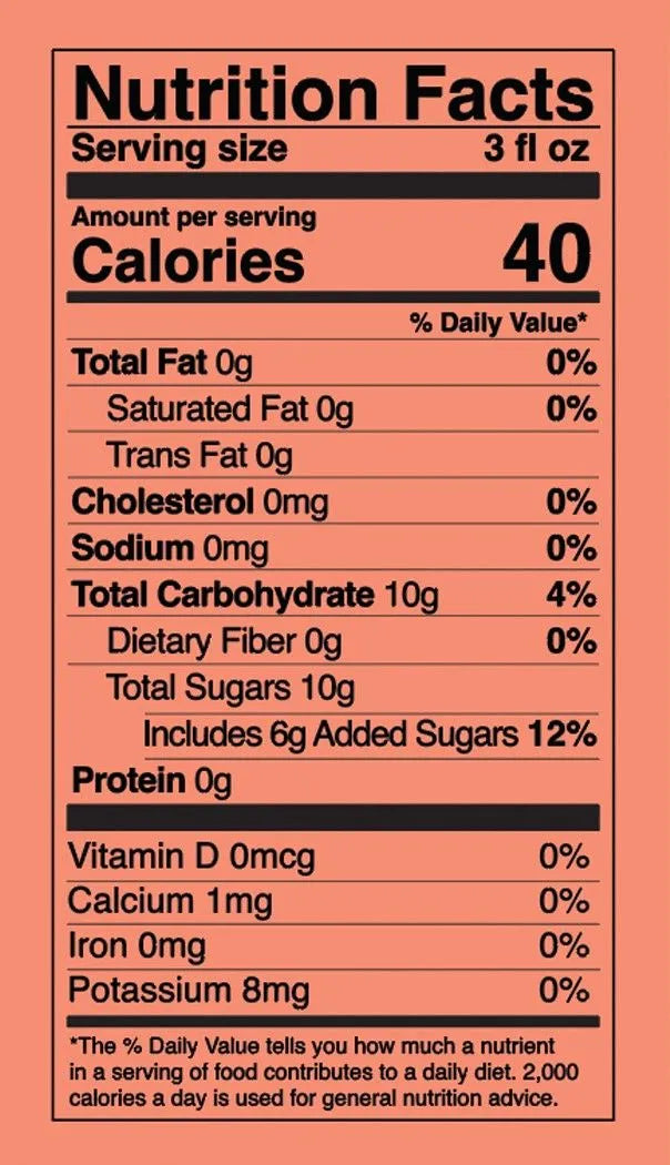 elderflower paloma nutrition facts