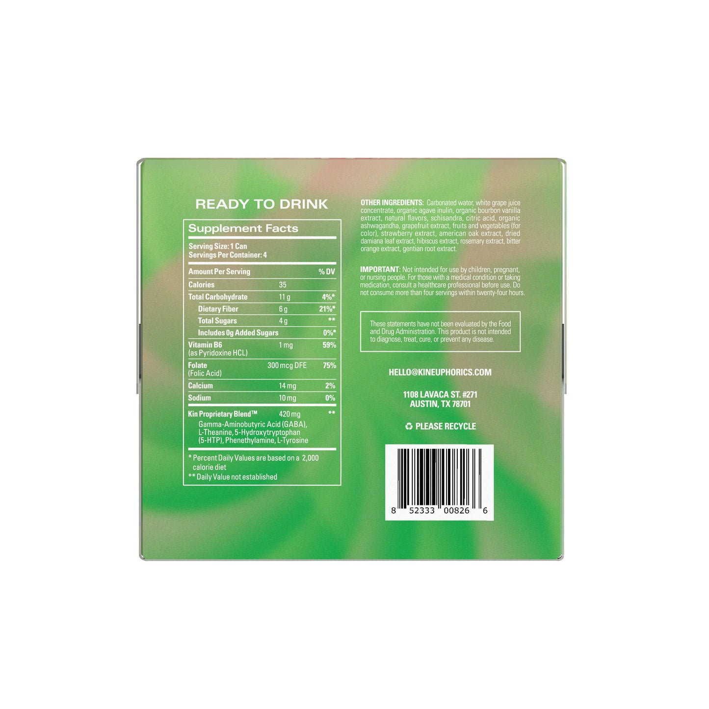 kin bloom nutrition facts