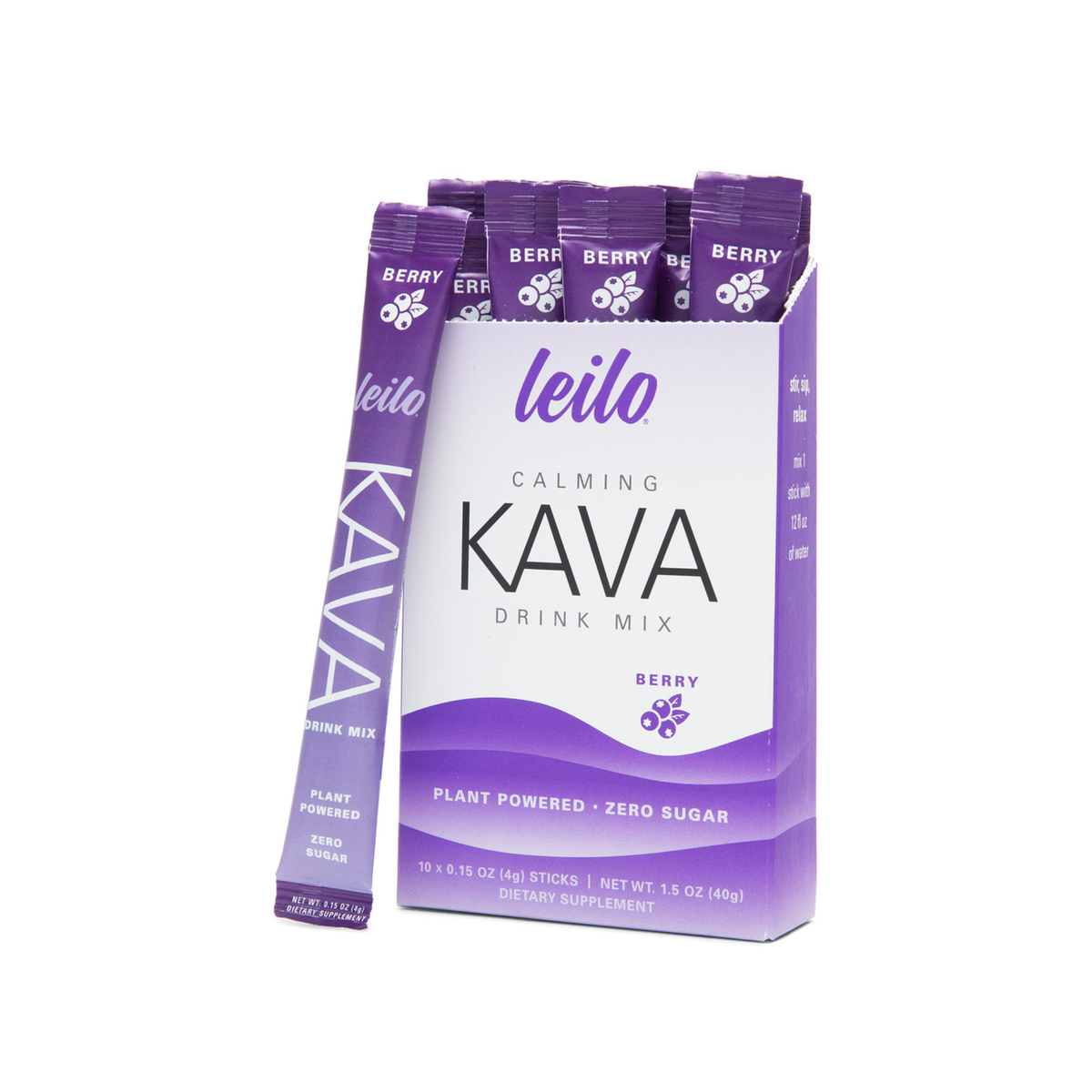 Leilo berry kava drink mix stick pack