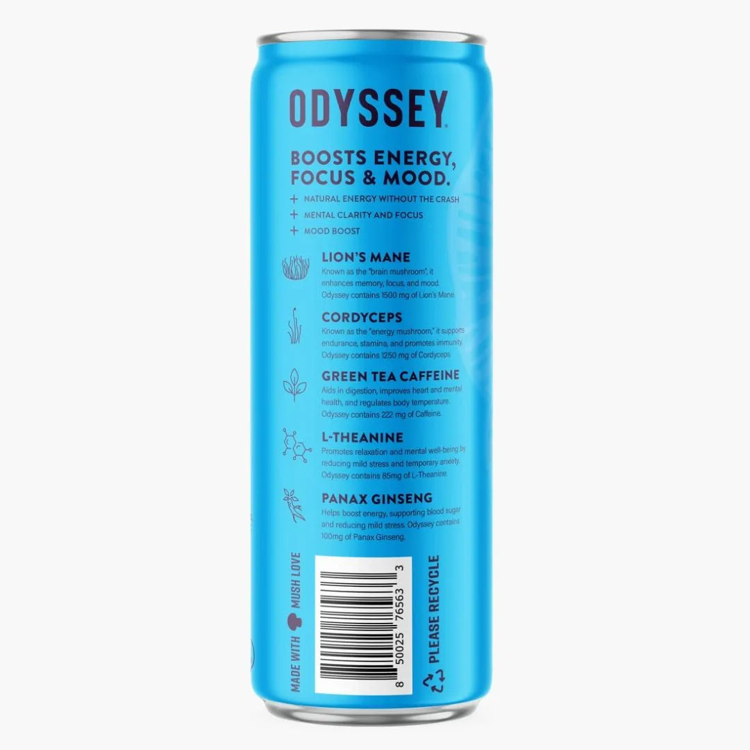Odyssey Blue Raspberry 222mg Sparkling Mushroom Energy *