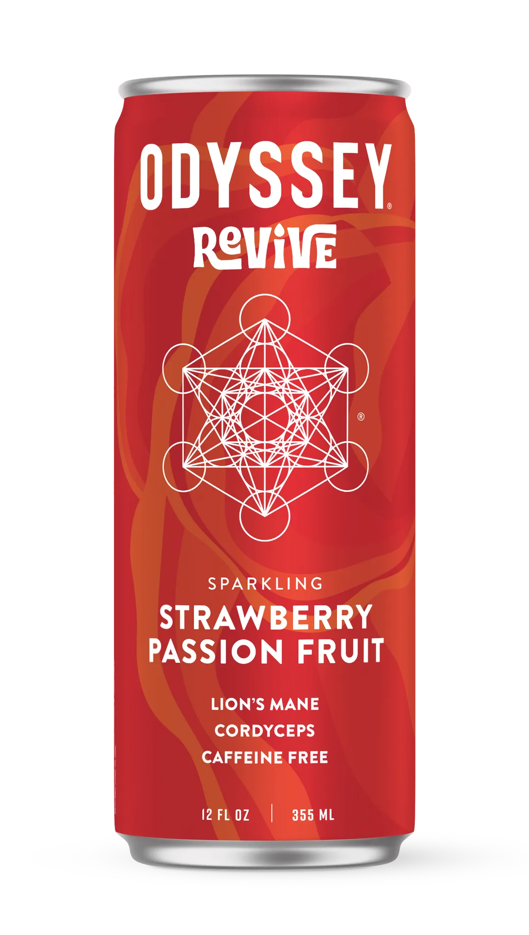 Odyssey Strawberry Passion Fruit Revive Sparkling Mushroom Hydration *