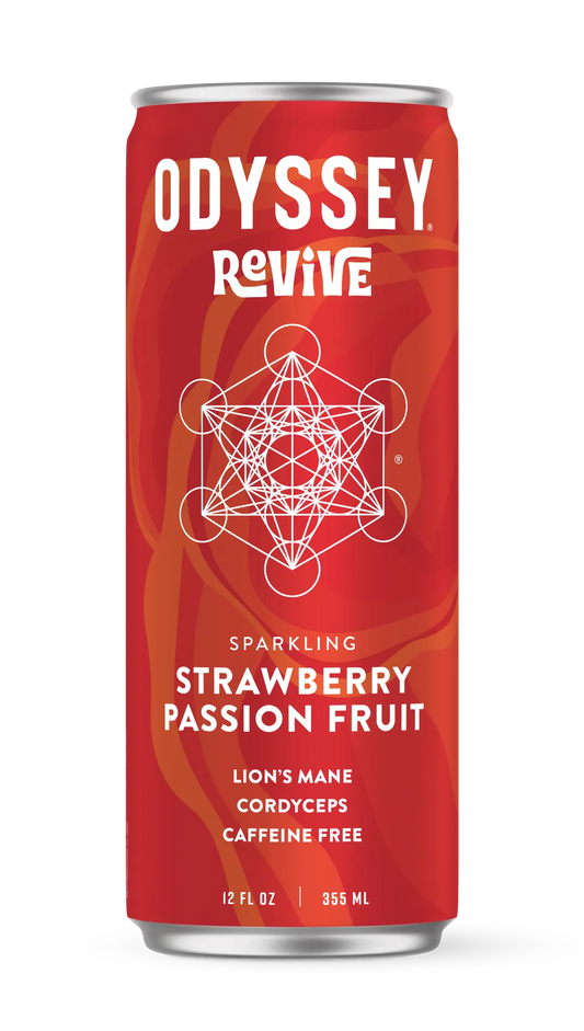 Odyssey Strawberry Passion Fruit Revive Sparkling Mushroom Hydration *