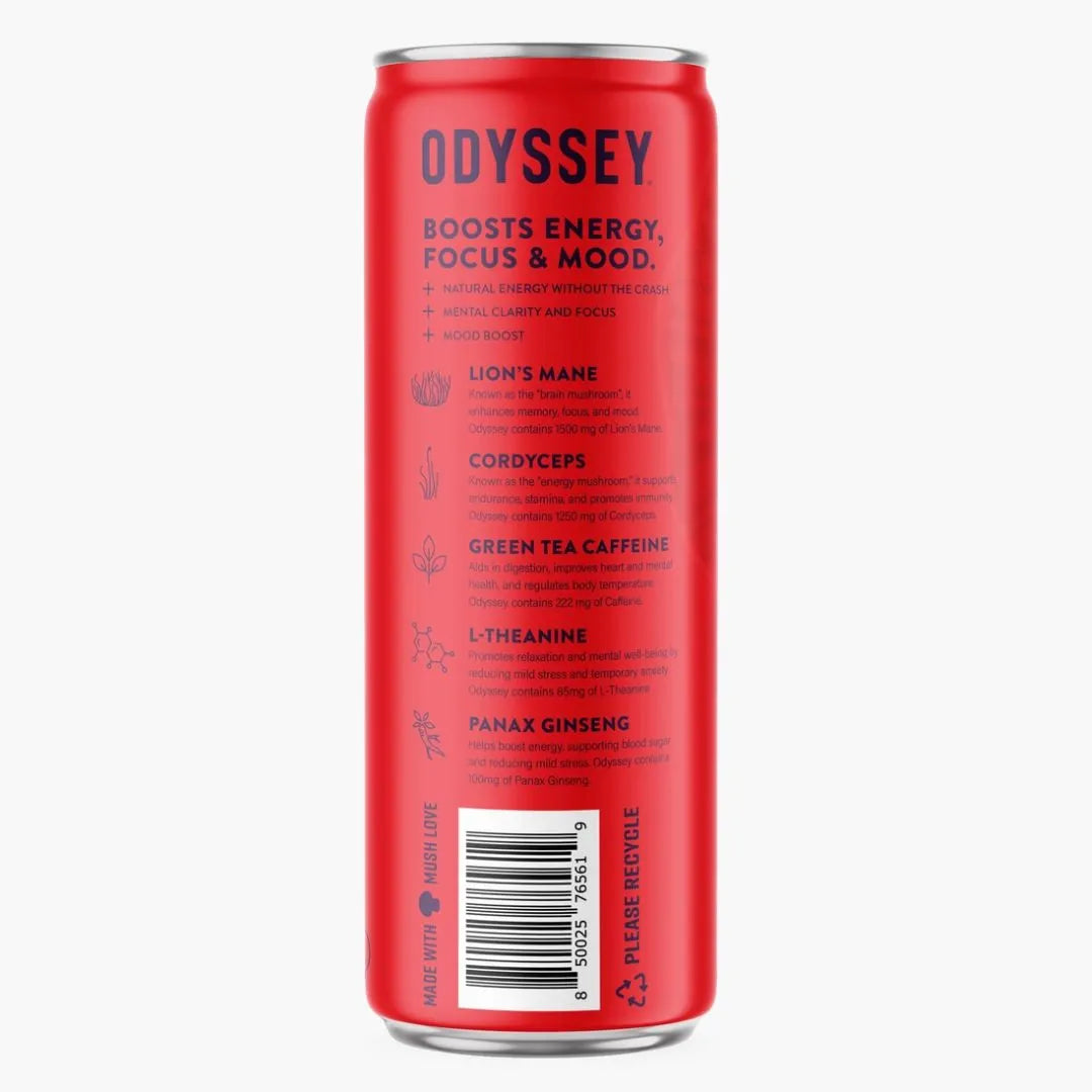 Odyssey Strawberry Watermelon 222mg Sparkling Mushroom Energy*