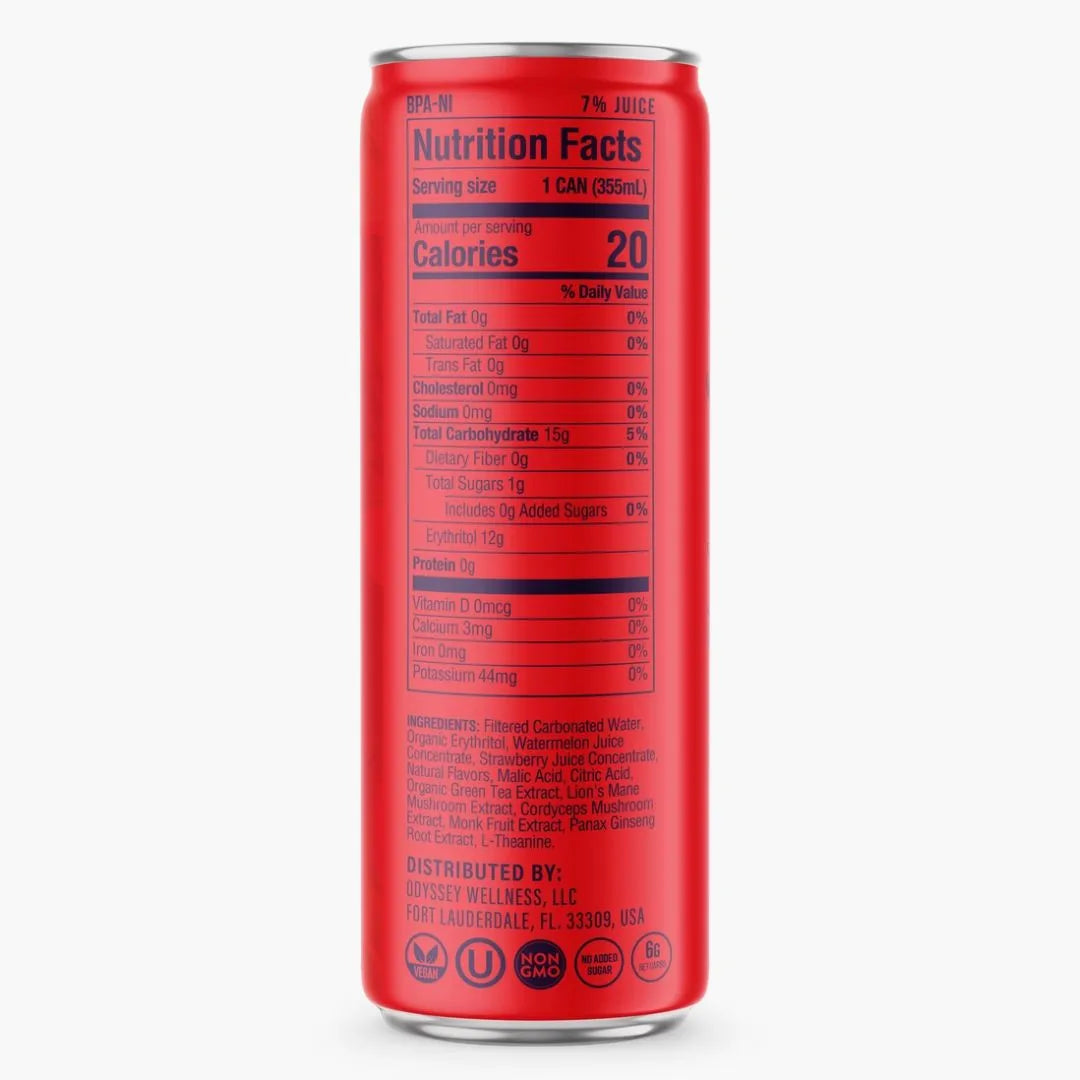 Odyssey Strawberry Watermelon 222mg Sparkling Mushroom Energy*