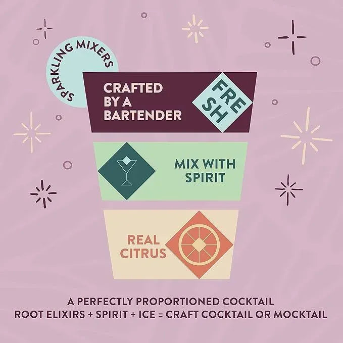 Root Elixirs Variety Pack Sparkling Mixers Can 24 case Online