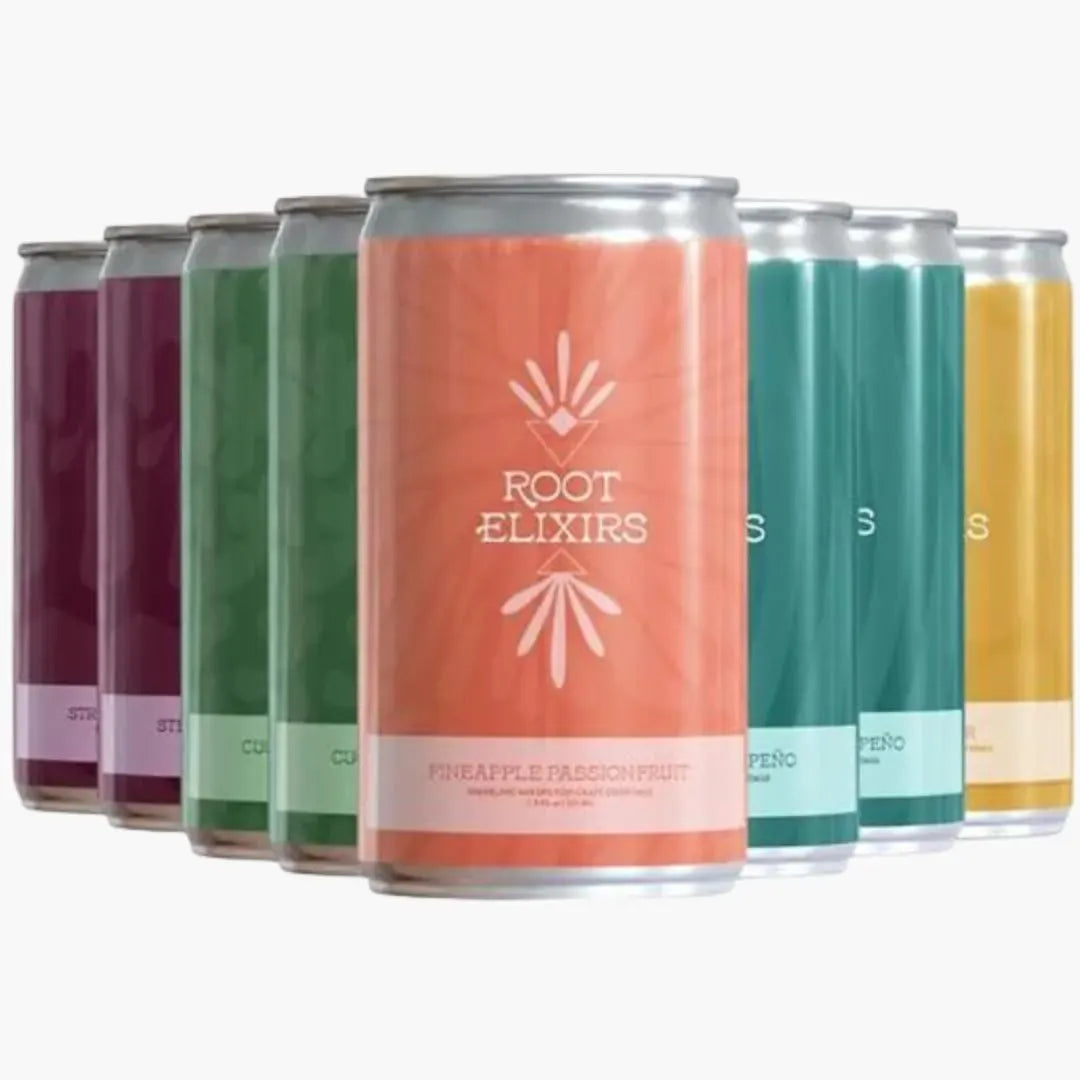 Root Elixirs Variety Pack Sparkling Mixers Can 24 case Online