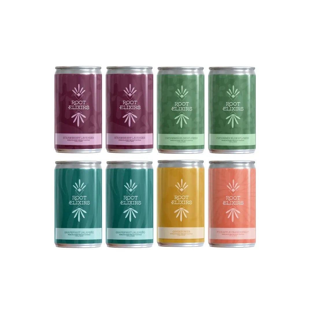 Root Elixirs Variety Pack Sparkling Mixers Can 24 case Online