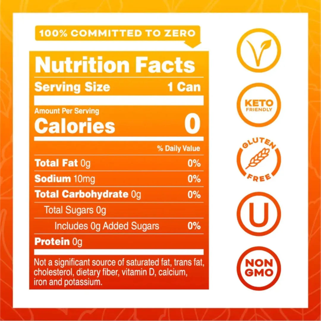 Orange Cherry Pineapple Sparkling Water Energy Drink *