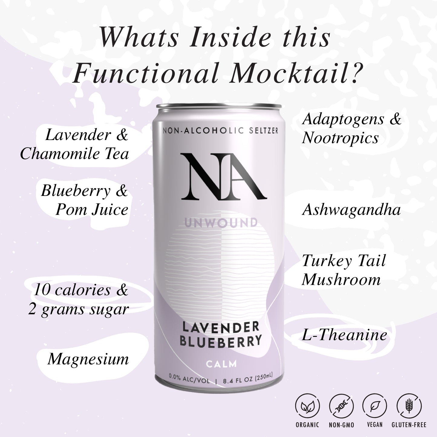 NA-Unwound, Lavender Blueberry, Functional Mocktail*