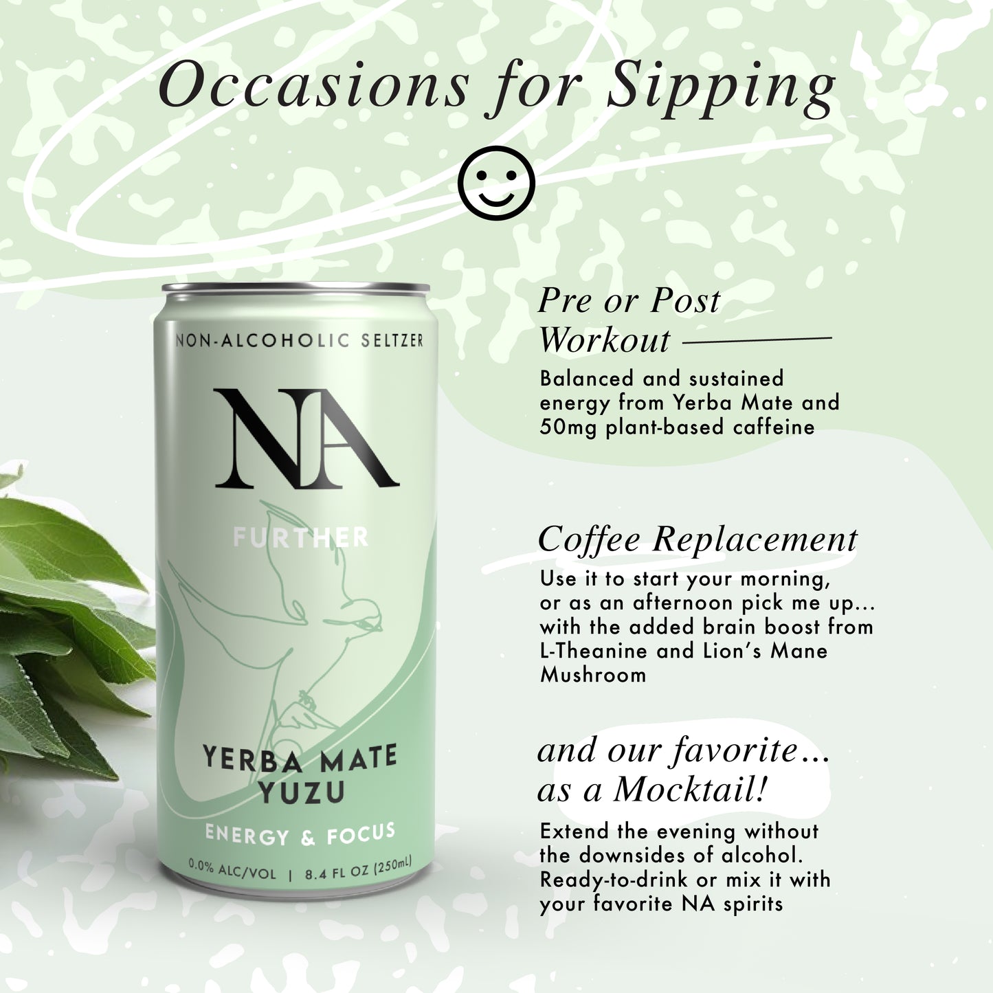 NA-Yerba Mate Yuzu, Functional Mocktail *