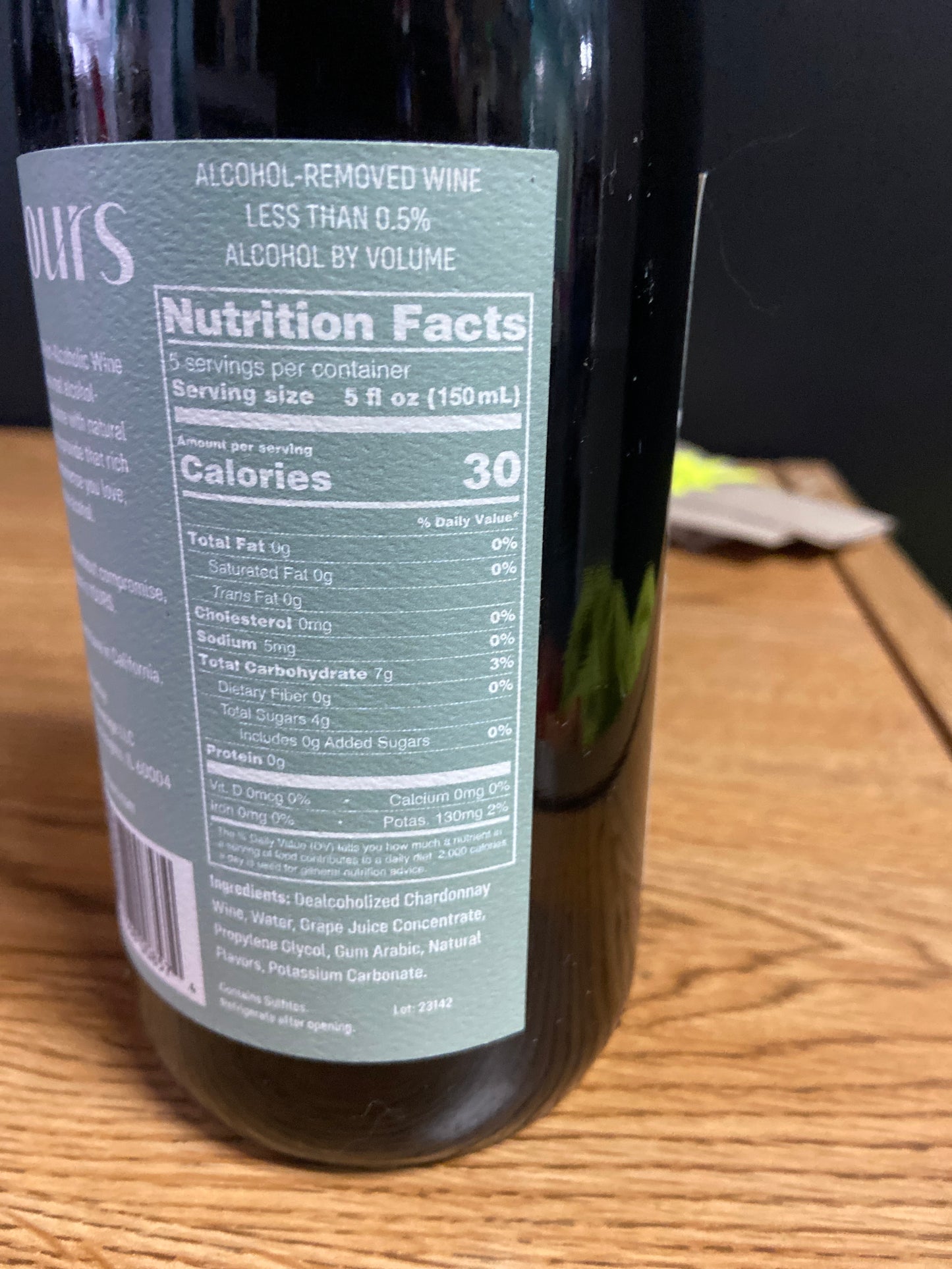 Yours Nonalcoholic - Chardonnay Wine *