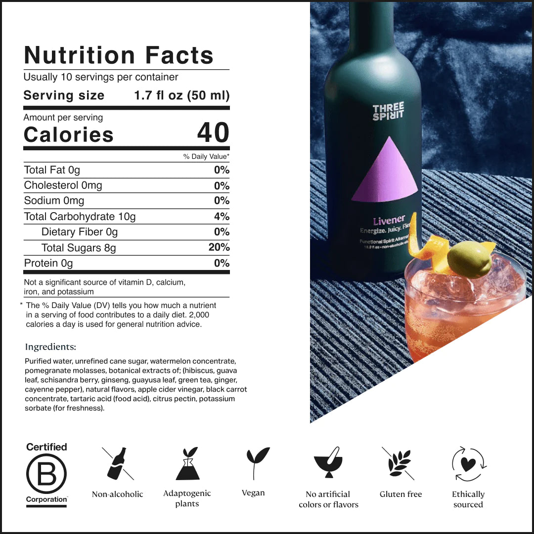 nutritional facts about livener