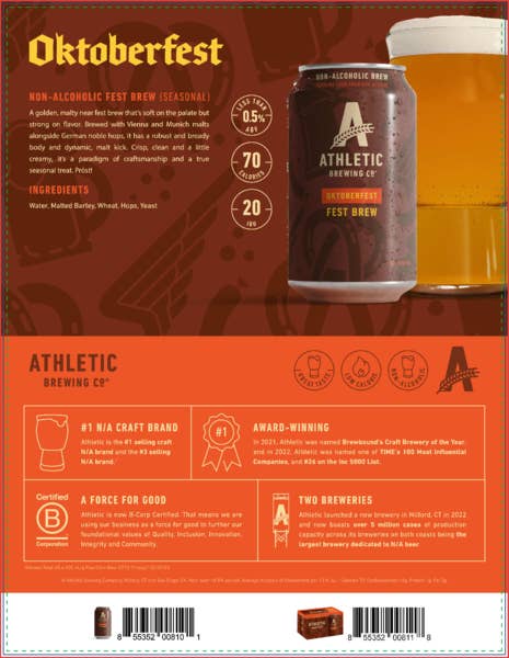 Athletic Brewing  - Oktoberfest (Non-Alcoholic) Online