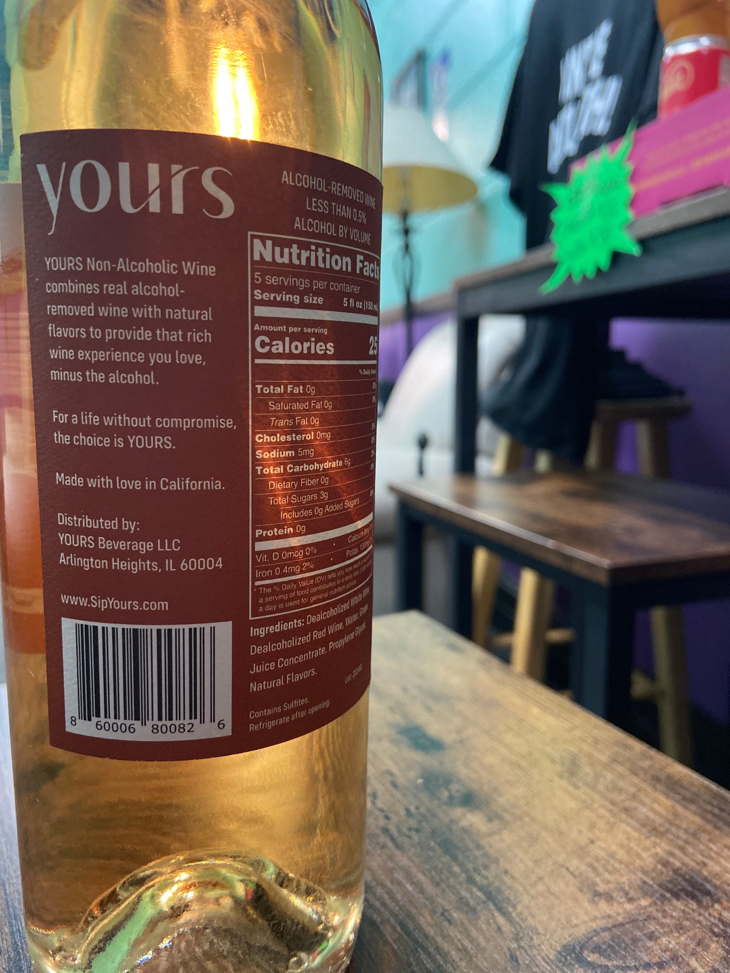Yours Nonalcoholic Rose Wine *