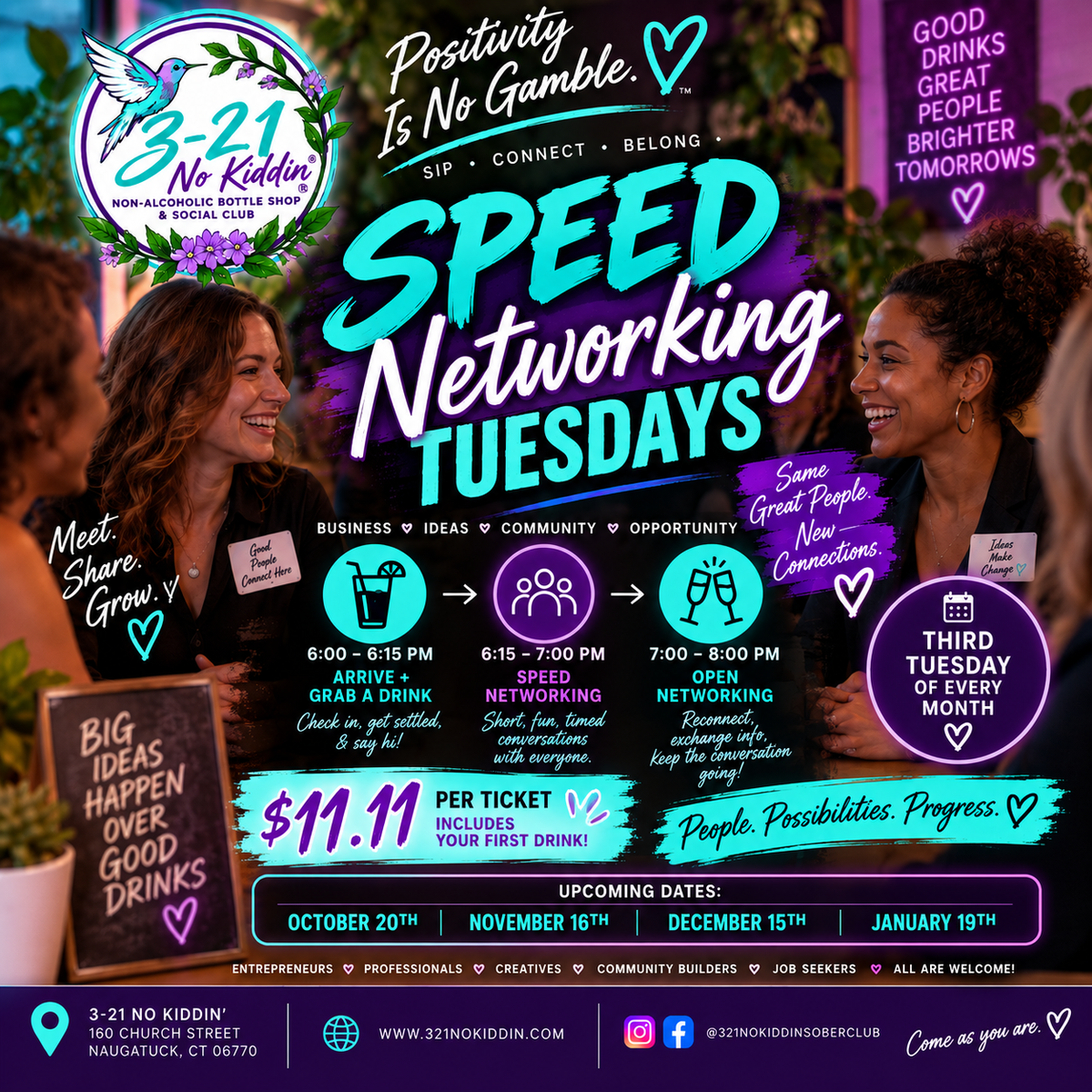⚡ SPEED NETWORKING AT 3-21 NO KIDDIN’