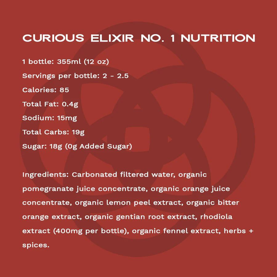 Curious Elixir No. 1: Pre-Mixed Non-Alcoholic Cocktail