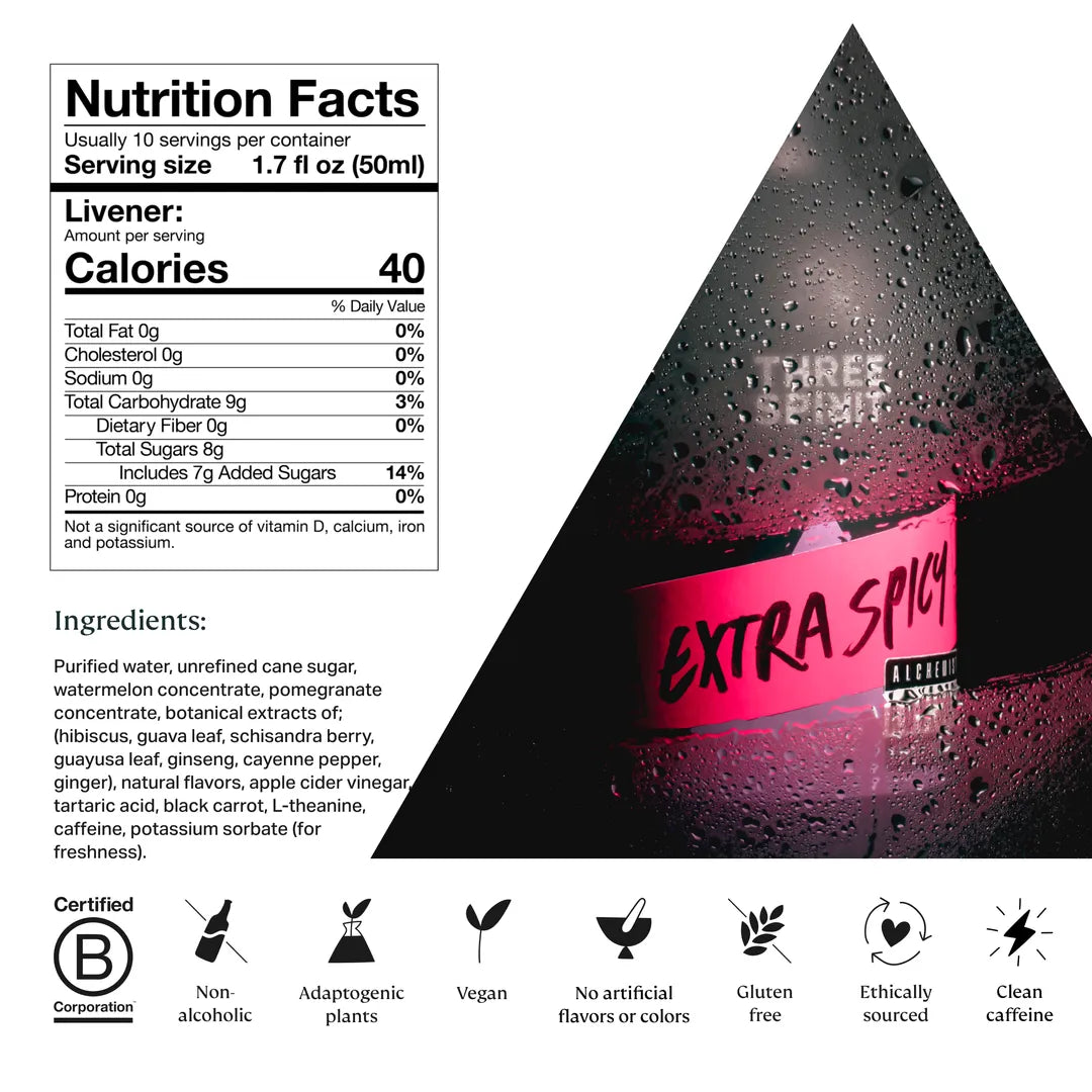 Three Spirits Extra Spicy Livener Nonalcoholic Spirit *