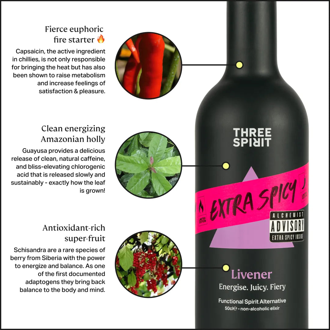 Three Spirits Extra Spicy Livener Nonalcoholic Spirit *