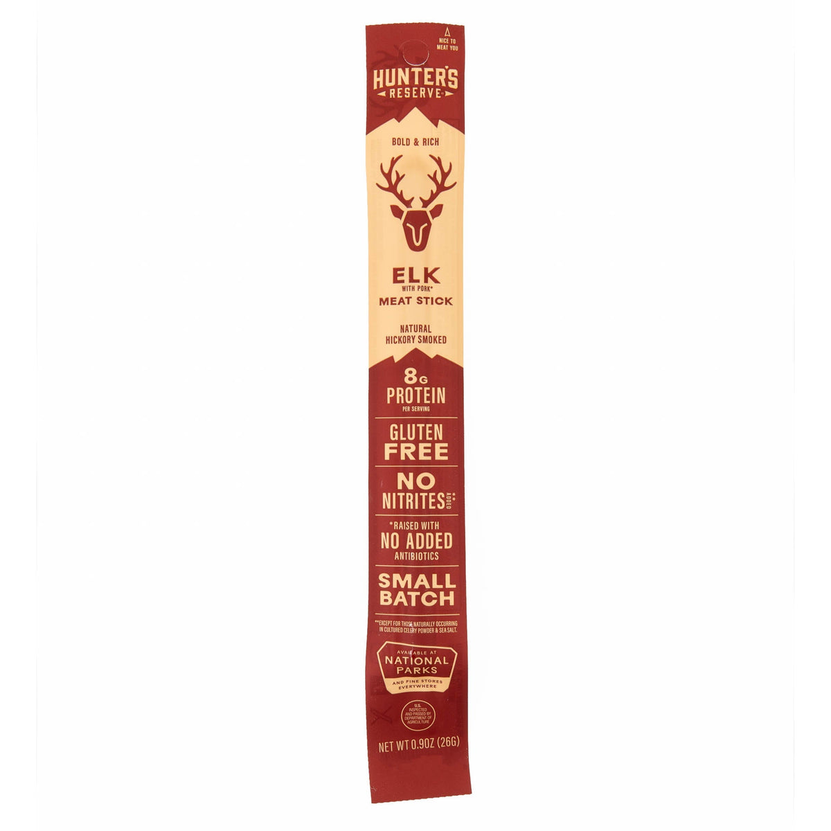 Hunter’s Reserve Elk 0.9 oz meat stick, manufacturer product image