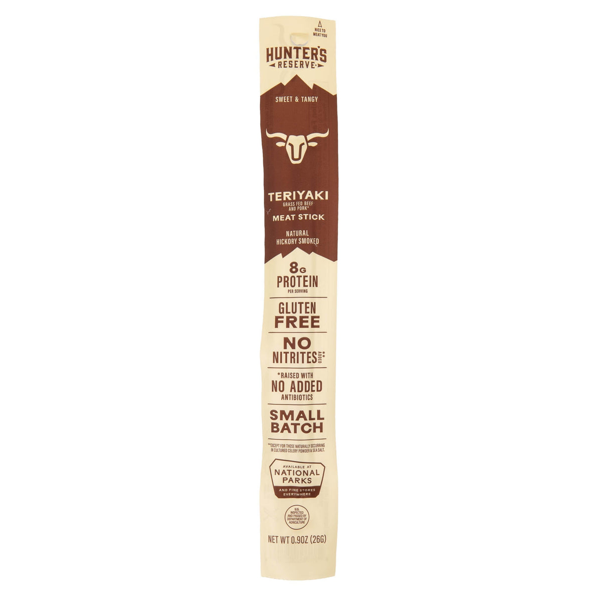 Hunter’s Reserve Teriyaki 0.9 oz meat stick, manufacturer product image