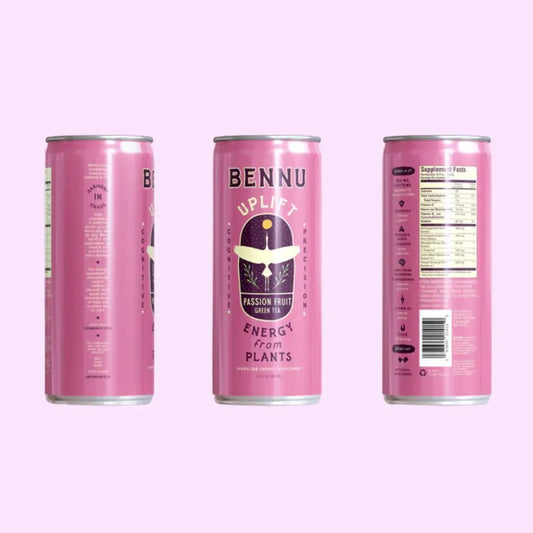 Bennu Uplift Passion Fruit Green Tea 12oz- Plant Based Energy Online
