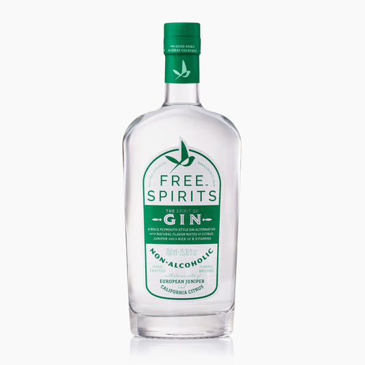 a bottle of free spirits' gin