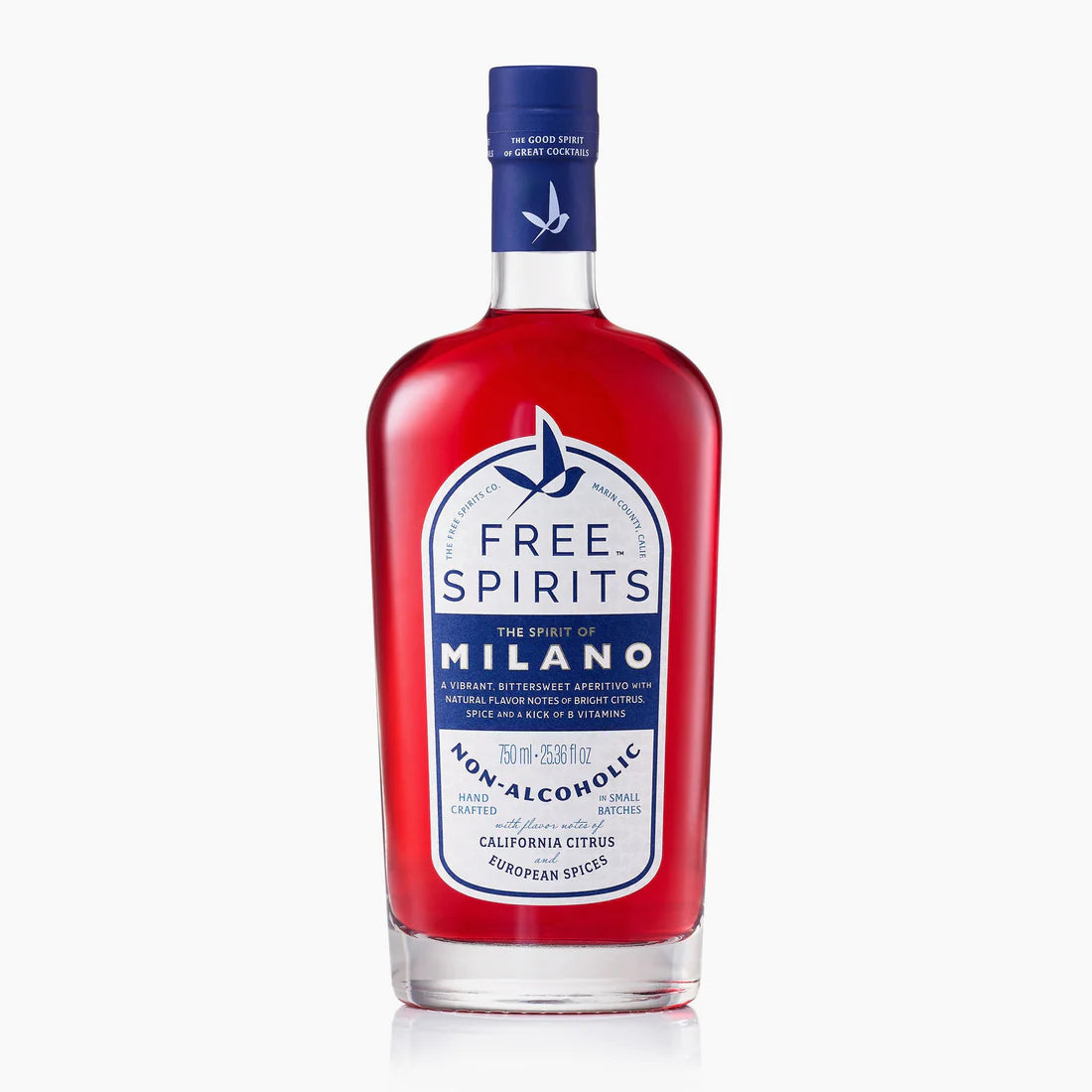 a bottle of free spirits milano
