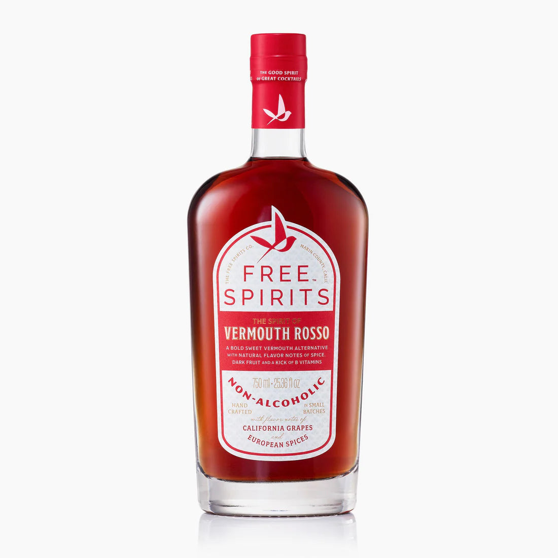 free spirits' vermouth rosso bottle