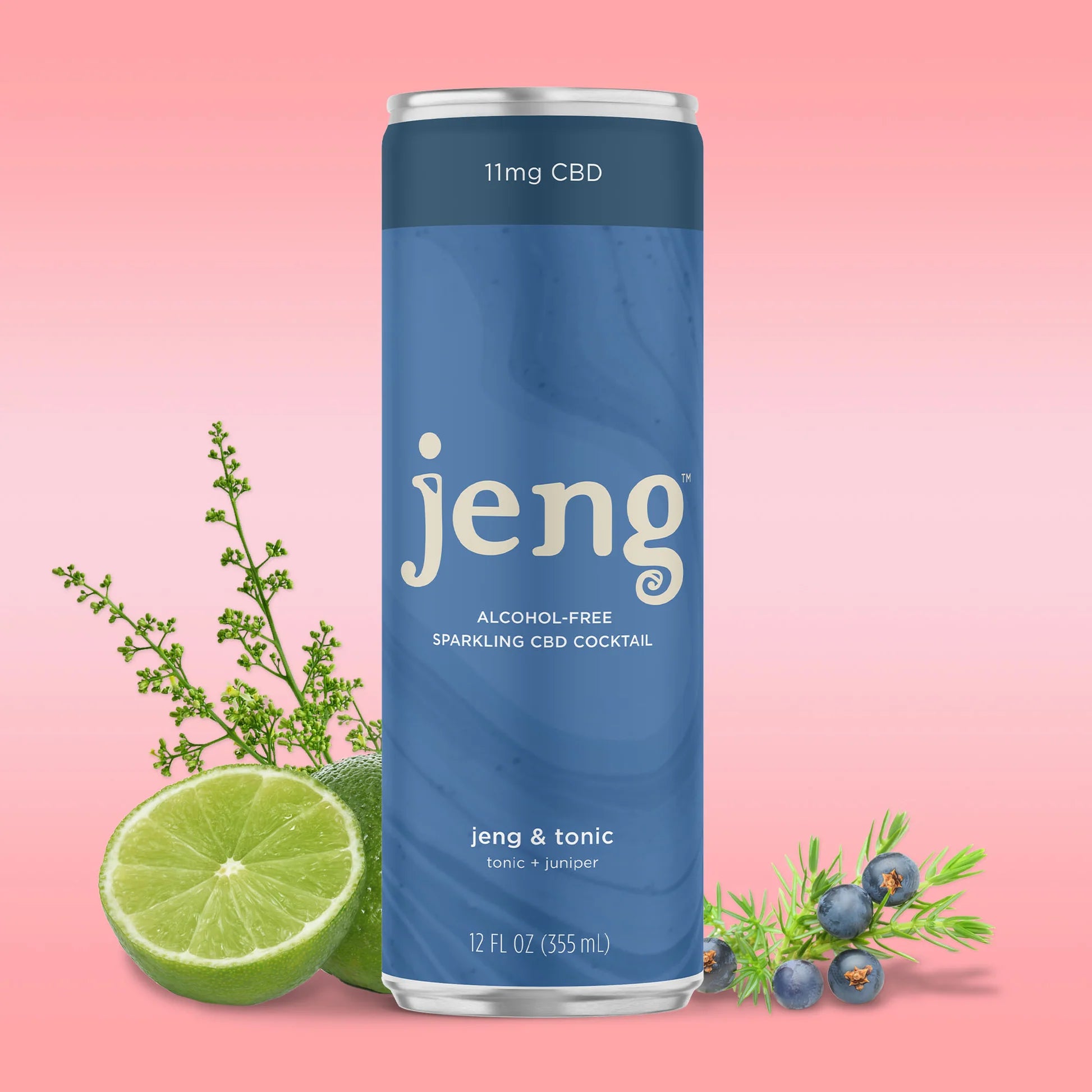 a can of jeng's jeng and tonic sparkling cbd cocktail