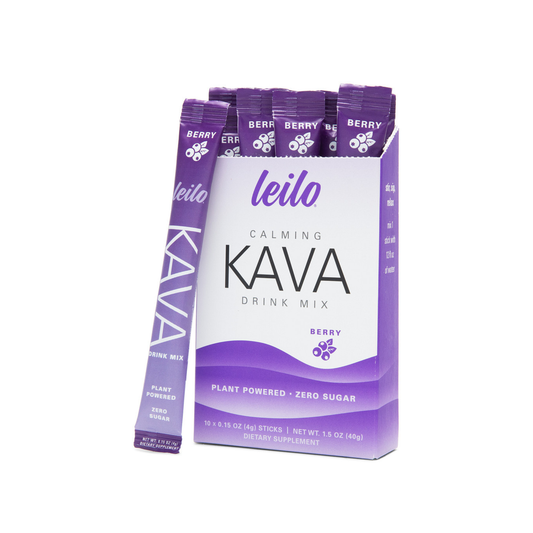 Leilo berry kava drink mix stick pack