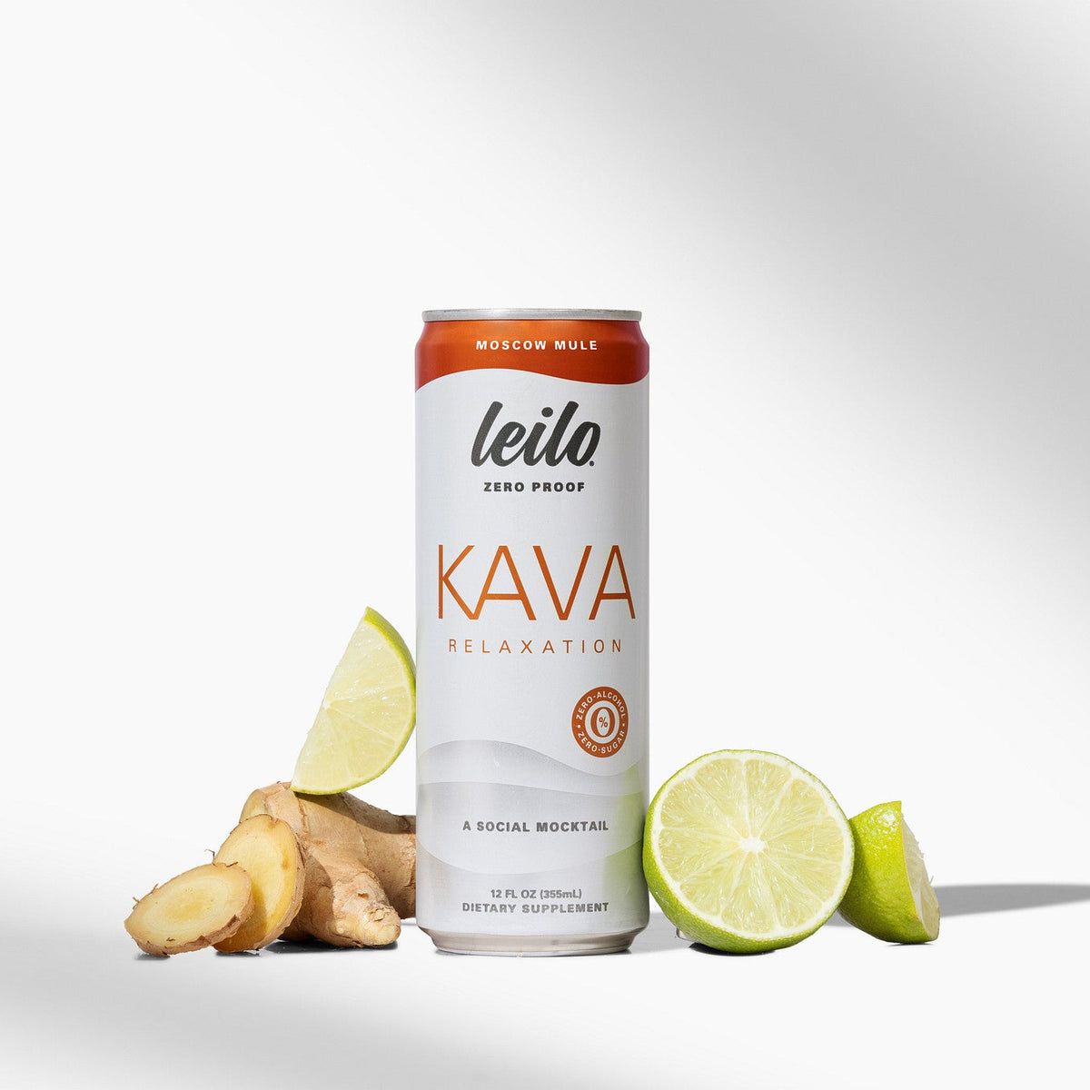 Leilo Moscow Mule sugar-free kava social tonic can