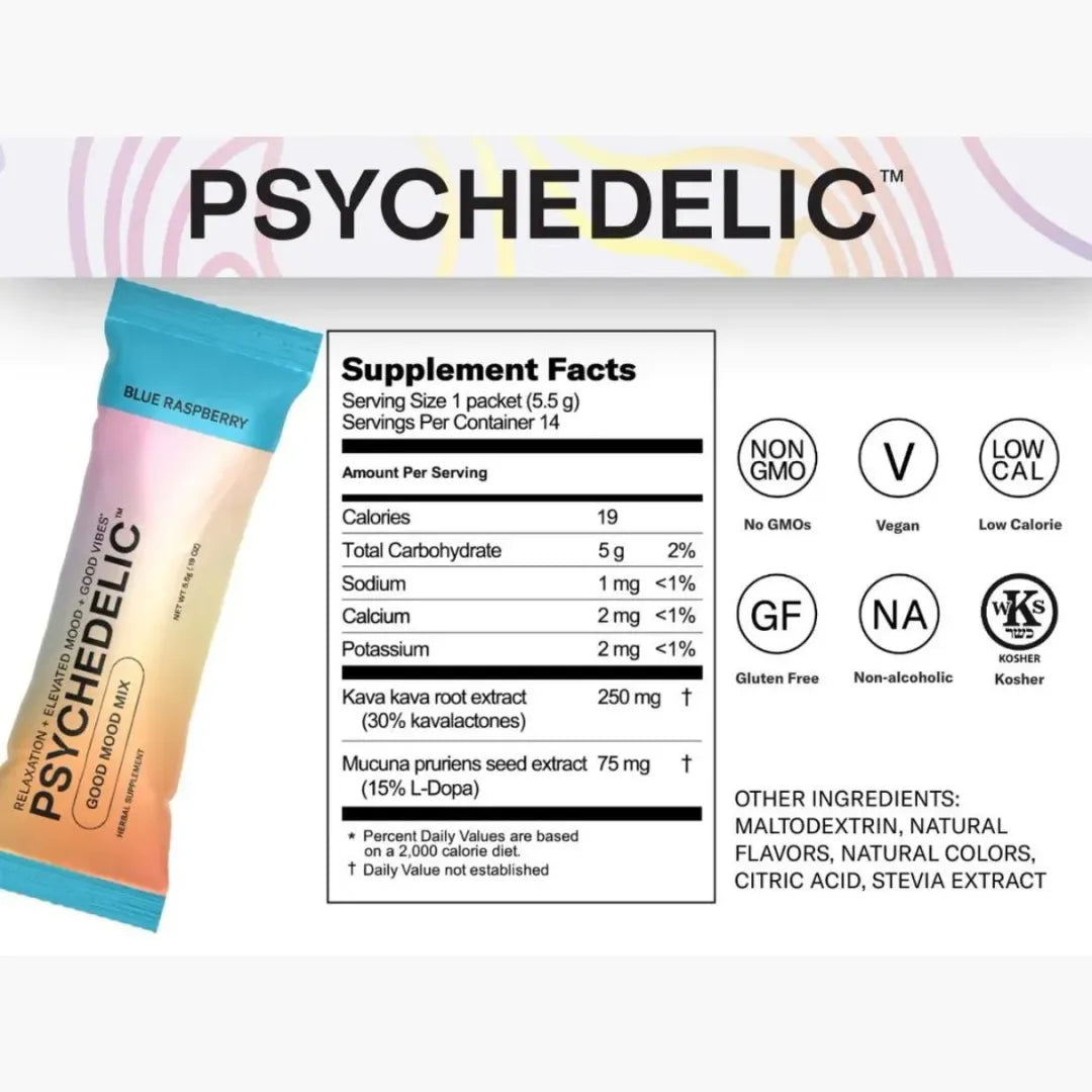 Psychedelic Blue Raspberry Kava Powdered Drink Mix*