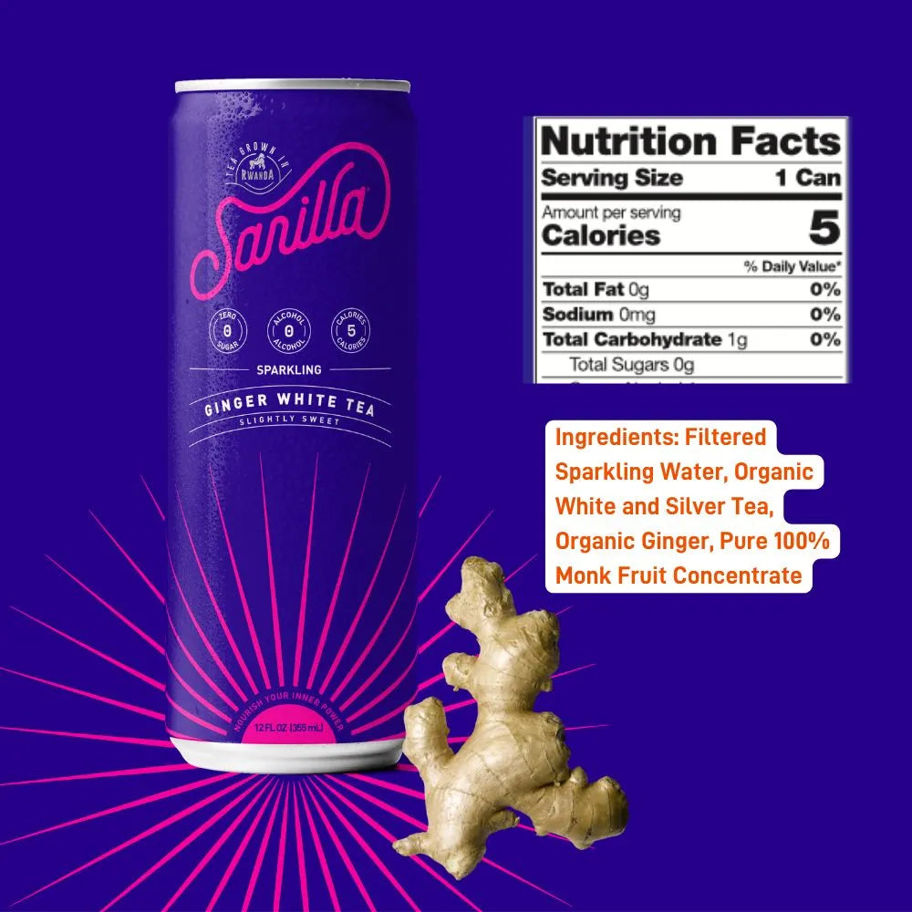 a sarilla can next to its nutritions facts and ingredients