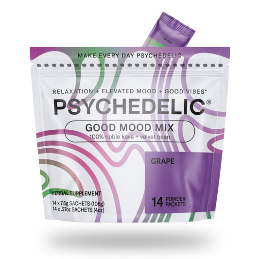 Psychedelic Water Good Mood Mix Grape kava drink mix package